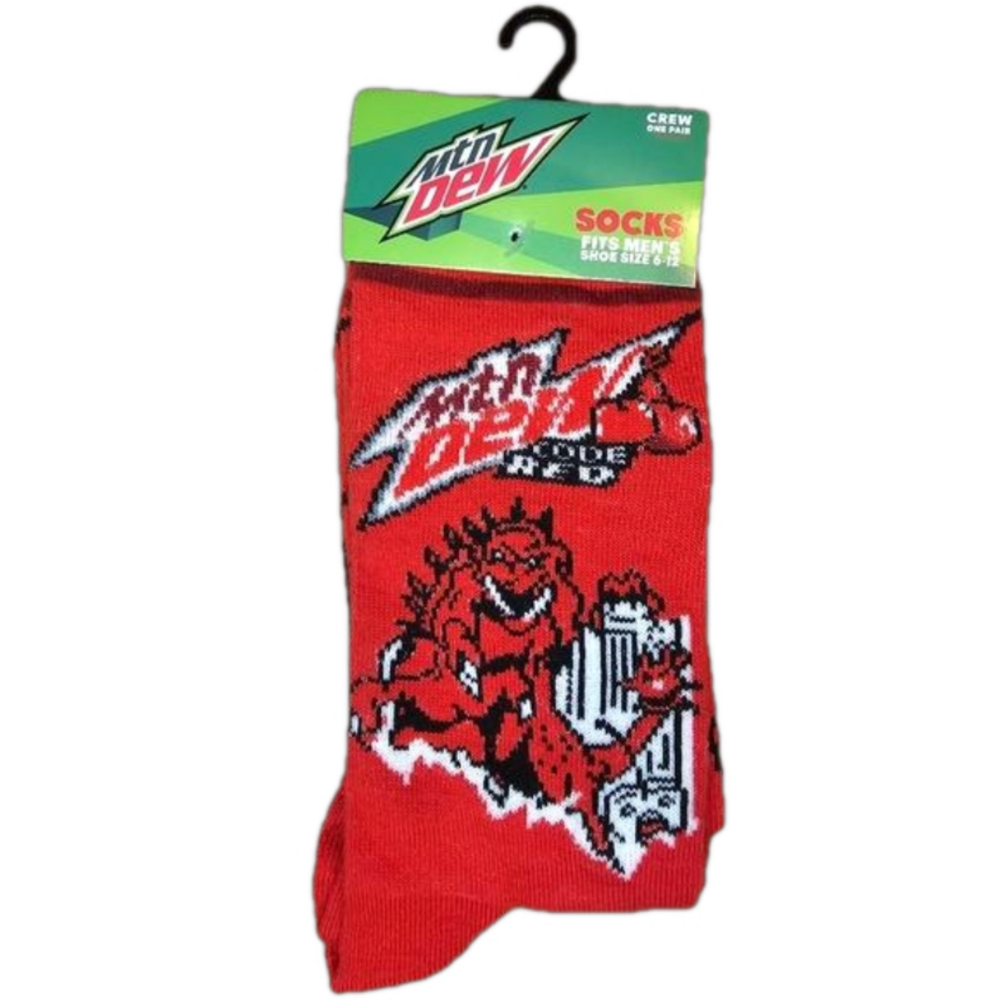 Mountain Dew Code Red socks NEW